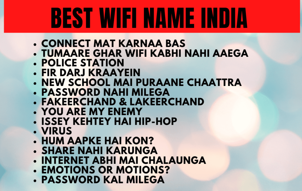 Indian Wifi Name Ideas That Will Make Your Network Stand Out Indian 