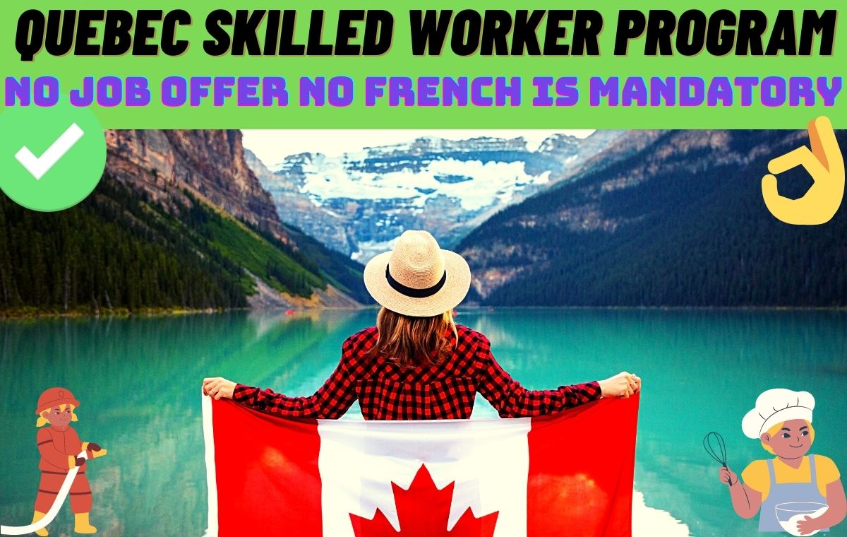 this is a photo on a girl holding a canadian flag, Quebec Skilled Worker Program - No Job Offer/French is Mandatory